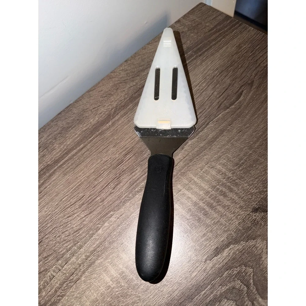 Pampered Chef Slice N Serve Stainless Steel Pie Cake Server with Blade Cover